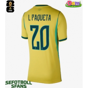Brasilien Lucas Paqueta #20 Hemmatröja Kvinnor VM 2026 Kortärmad